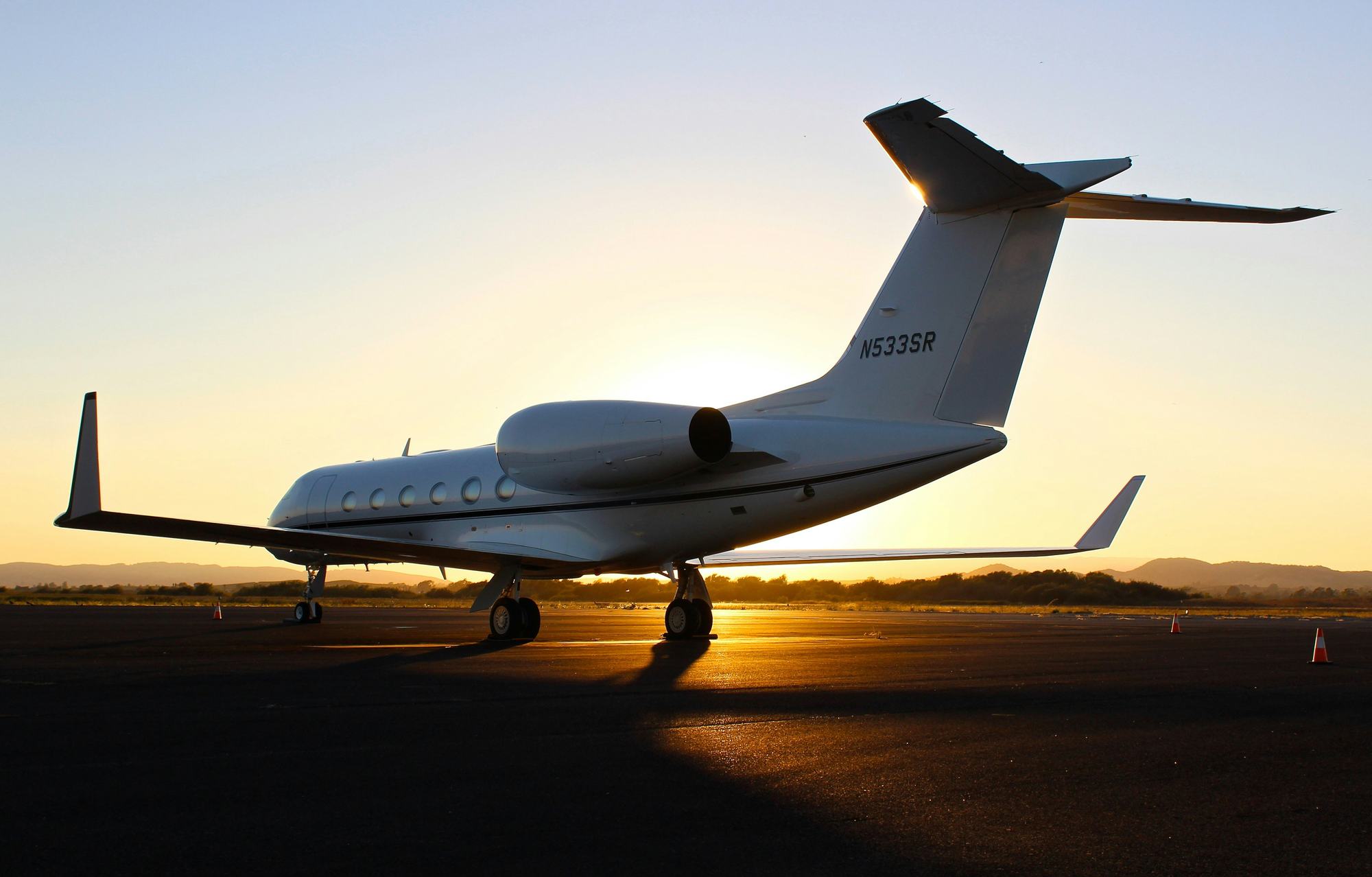 Private aircraft awaiting passengers