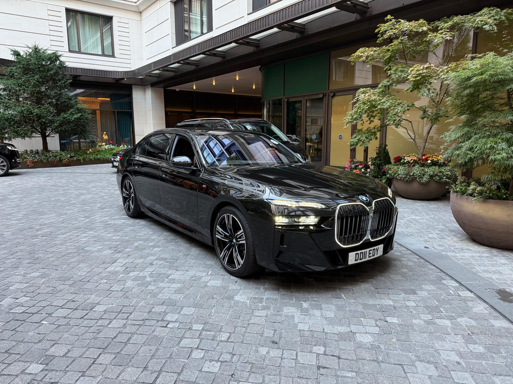Halcolux BMW 7 Series prepared outside a London hotel